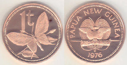 1976 Papua New Guinea 1 Toea (Proof) A005855